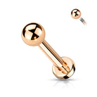 Cherry Diva Flat Back Stud Rose Gold 16 Gauge Titanium Metallic Tone Flat Back Stud