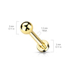 Cherry Diva Flat Back Stud 16 Gauge Titanium Metallic Tone Flat Back Stud