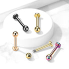 Cherry Diva Flat Back Stud 16 Gauge Titanium Metallic Tone Flat Back Stud