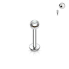 Cherry Diva Flat Back Stud 6MM 16 Gauge Titanium Flat Back Crystal Topper Stud