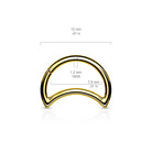 Cherry Diva Hoop Ring 16 Gauge Hinged Crescent Moon Hoop Ring