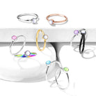20 Gauge Opal Bendable Hoop Ring for Nose & Ear