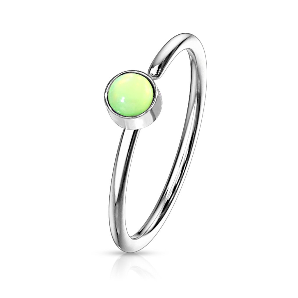 20 Gauge Opal Bendable Hoop Ring for Nose & Ear