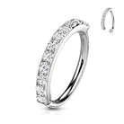 Single Row Jewelled Hoop Ring For Nose & Ear