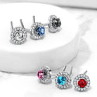Cherry Diva L Bend Nose Stud 20 Gauge Double Tiered Crystal L Bend Nose Stud