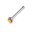 Cherry Diva nose stud AURORA 20 Gauge Crystal Top Surgical Steel Nose Stud