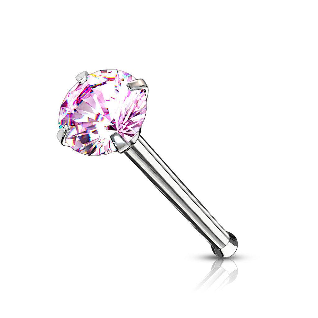 20 Gauge Crystal Top Surgical Steel Nose Stud