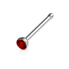 Cherry Diva nose stud RED 20 Gauge Crystal Top Surgical Steel Nose Stud