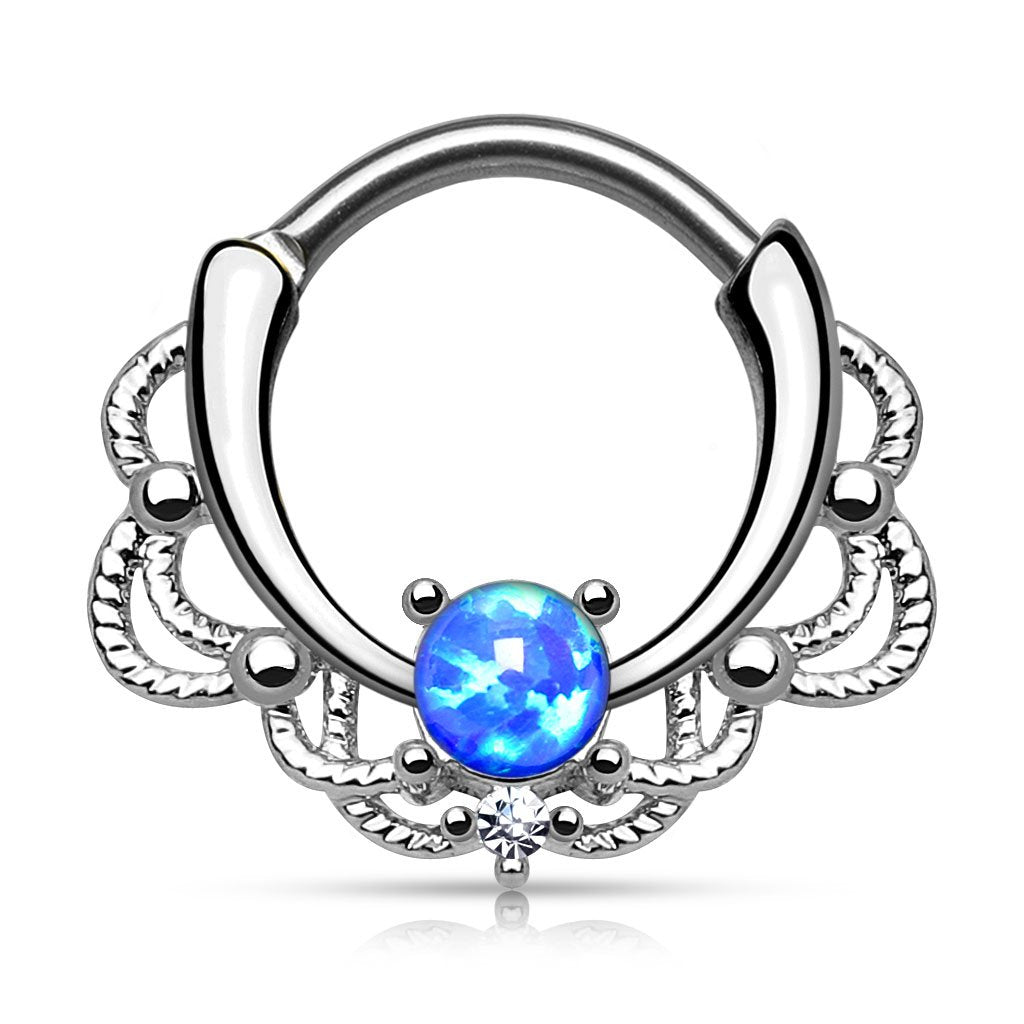Elysium Septum Ring Silver / Pink