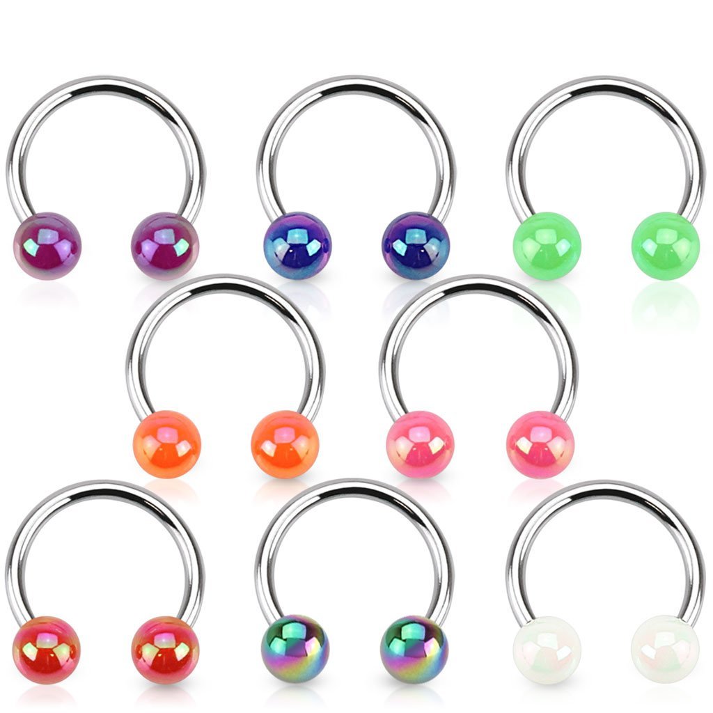 Cherry Diva Barbell 16 Gauge Metallic Ball End Circular Barbell