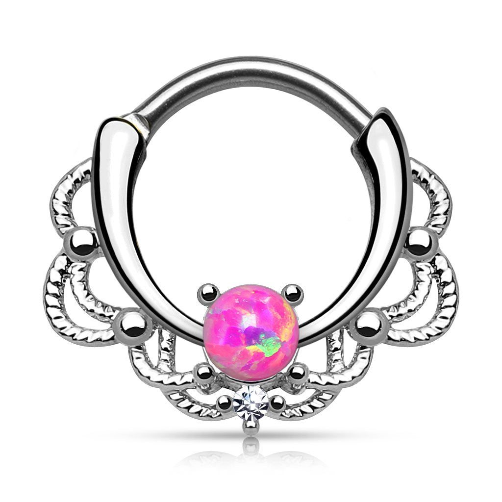 Elysium Septum Ring Silver / Pink