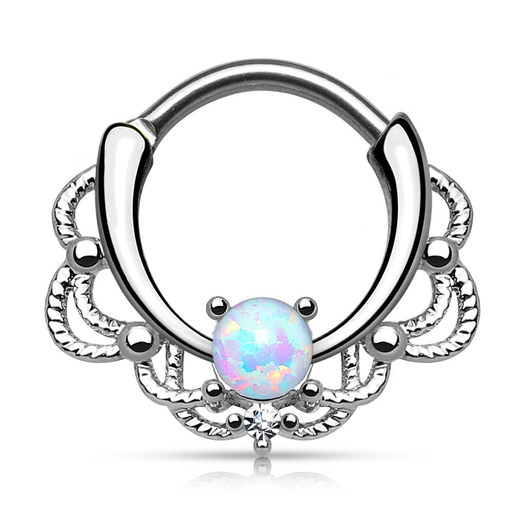 Elysium Septum Ring Silver / Pink