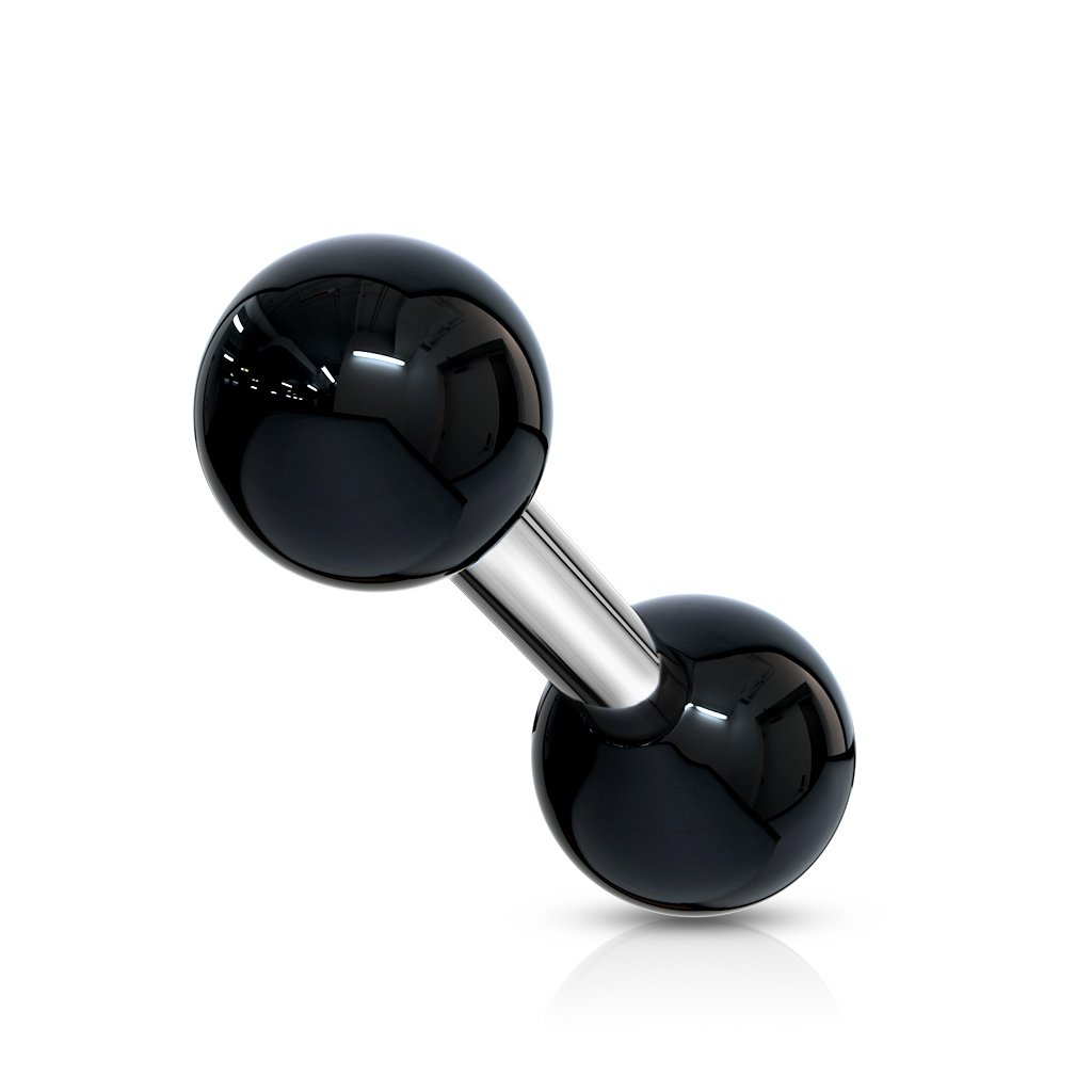 Cherry Diva Stud 16 Gauge Surgical Steel 6MM Barbell With Acrylic Ball Ends