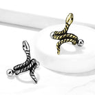 Cherry Diva Helix Cuff 16 Gauge Coiled Snake Helix Cuff Gold / Silver