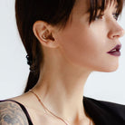 Cherry Diva Flat Back Stud 16 Gauge Internally Threaded Flat Back Crystal Moon Stud