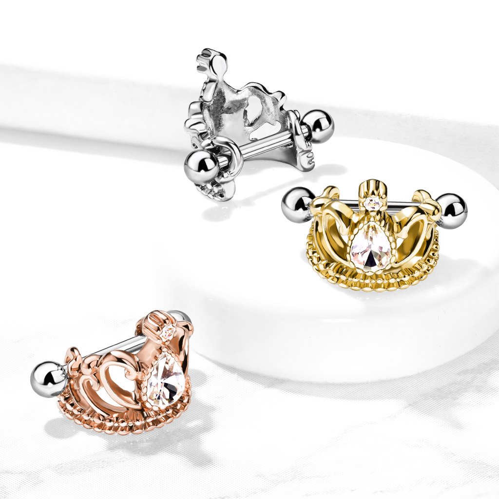 Cherry Diva Helix Cuff 16 Gauge Crystal Tiara Helix Cuff - Silver