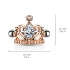 Cherry Diva Helix Cuff 16 Gauge Crystal Tiara Helix Cuff - Silver