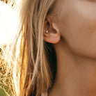 Cherry Diva Flat Back Stud 16 Gauge Internally Threaded Flat Back Rainbow Heart Stud