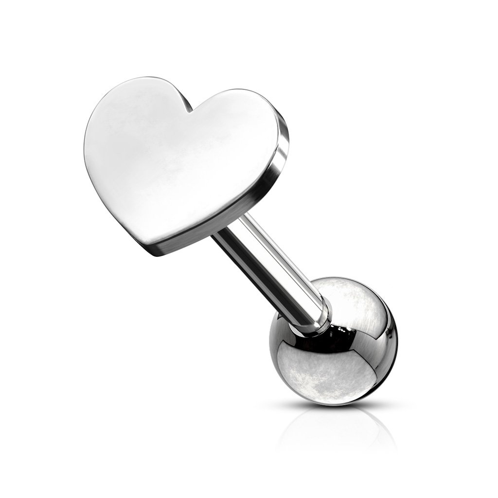 Heart Top Cartilage Tragus Barbell Studs