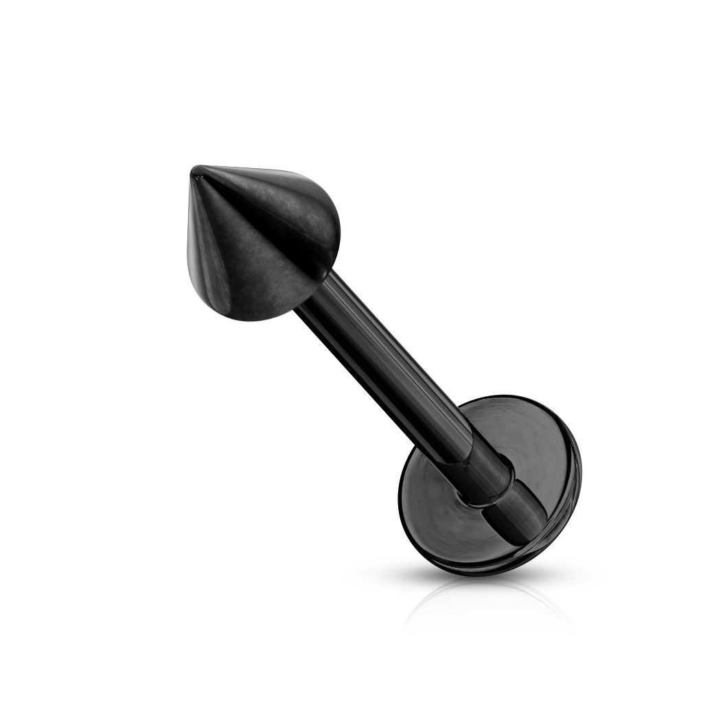 Titanium Plate Spike Stud - For Labret / Helix, Monroe, Ear & More